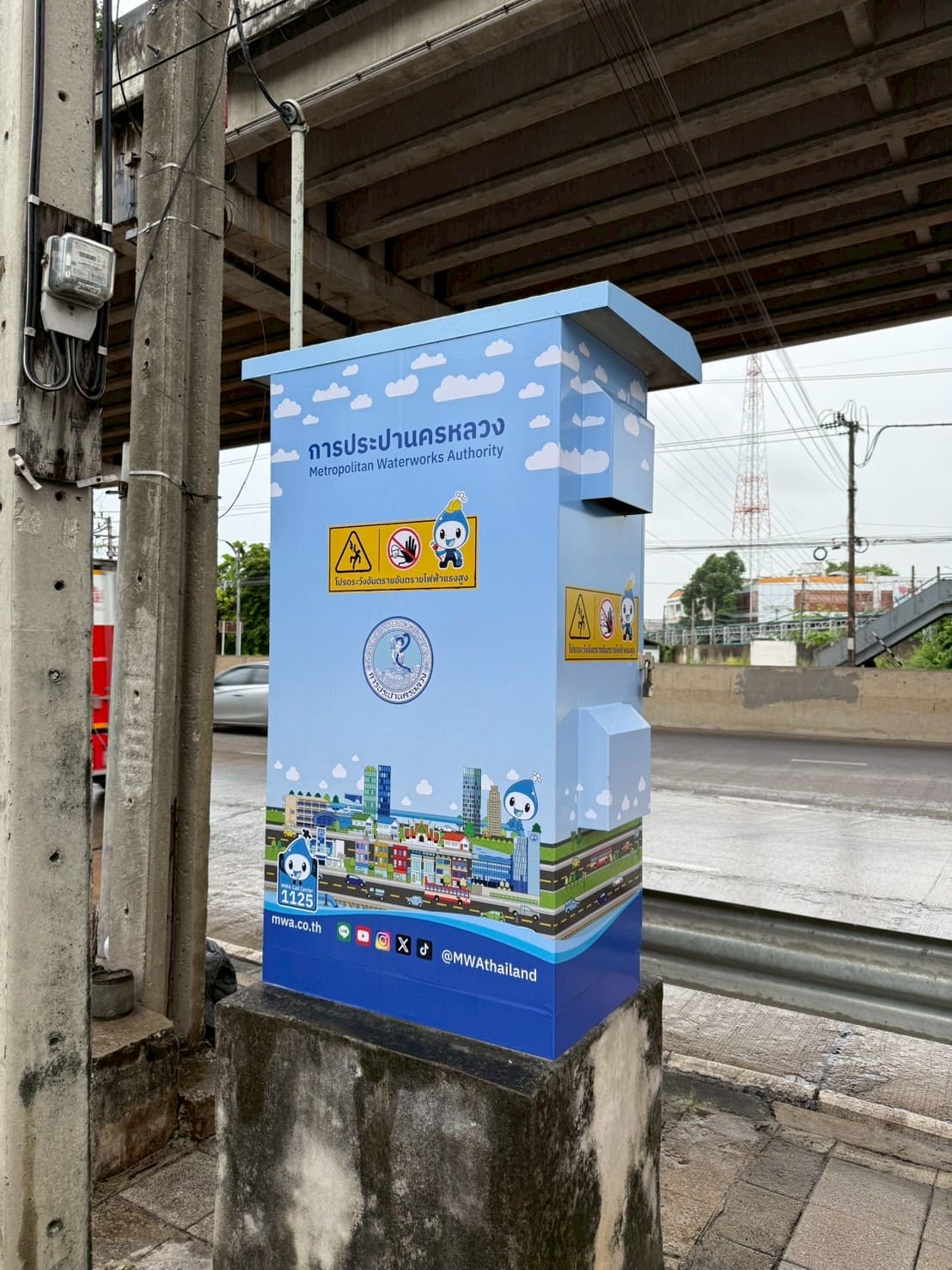 สติ๊กเกอร์ติดตู้การประปา